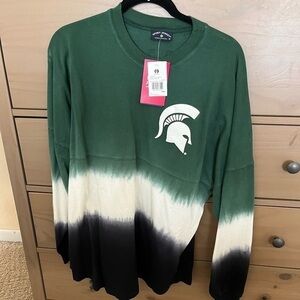 NWT Spirit Jersey Tunic  Michigan State University LS M.